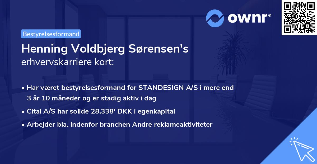 Henning Voldbjerg Sørensen's erhvervskarriere kort