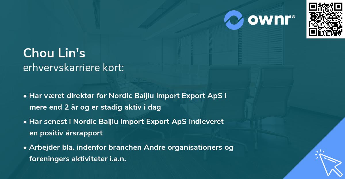 Chou Lin's erhvervskarriere kort