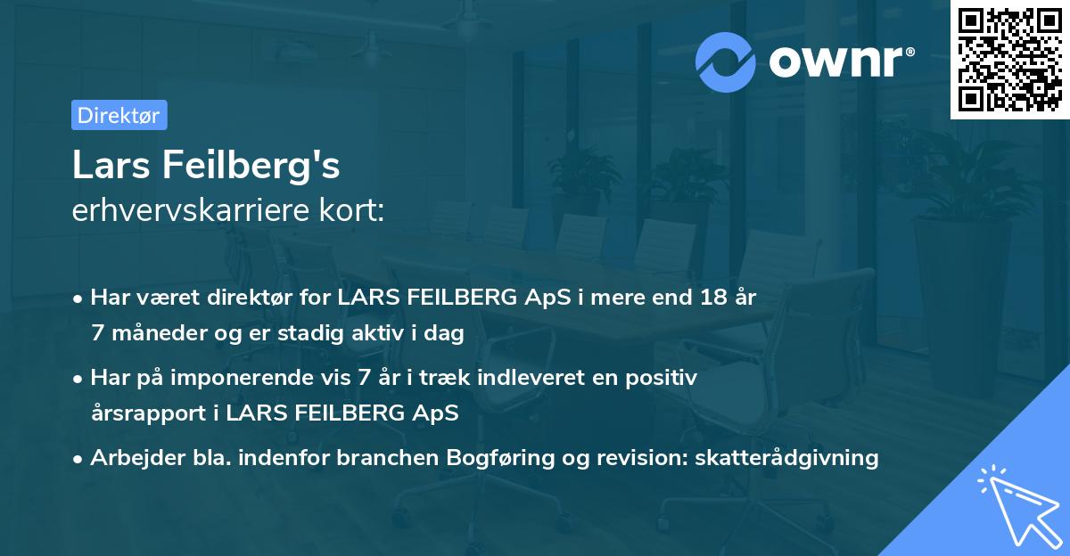 Lars Feilberg's erhvervskarriere kort