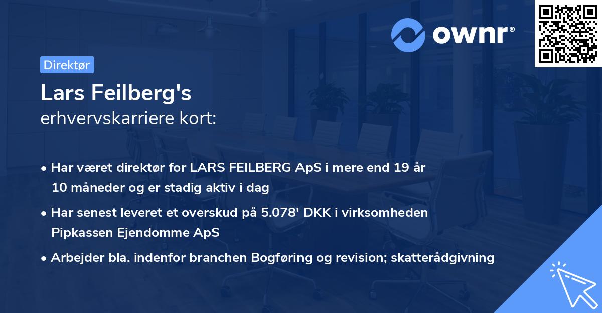 Lars Feilberg's erhvervskarriere kort