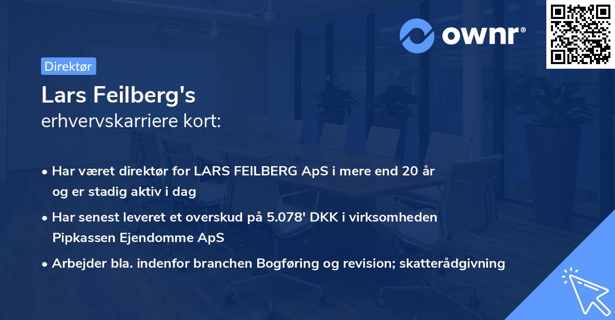 Lars Feilberg's erhvervskarriere kort