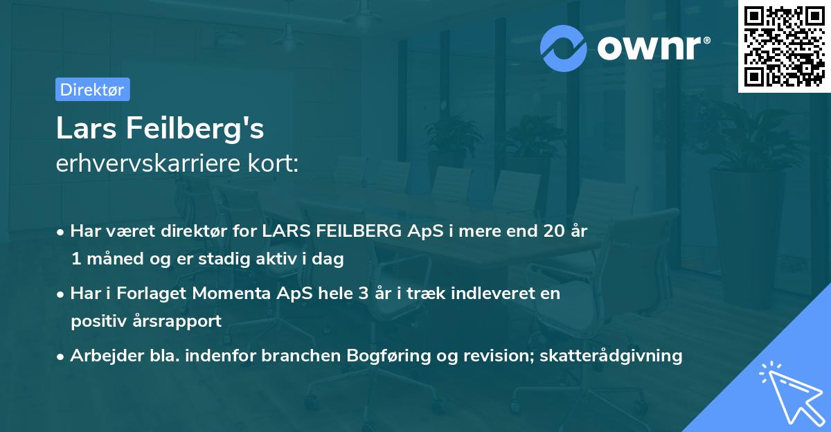Lars Feilberg's erhvervskarriere kort