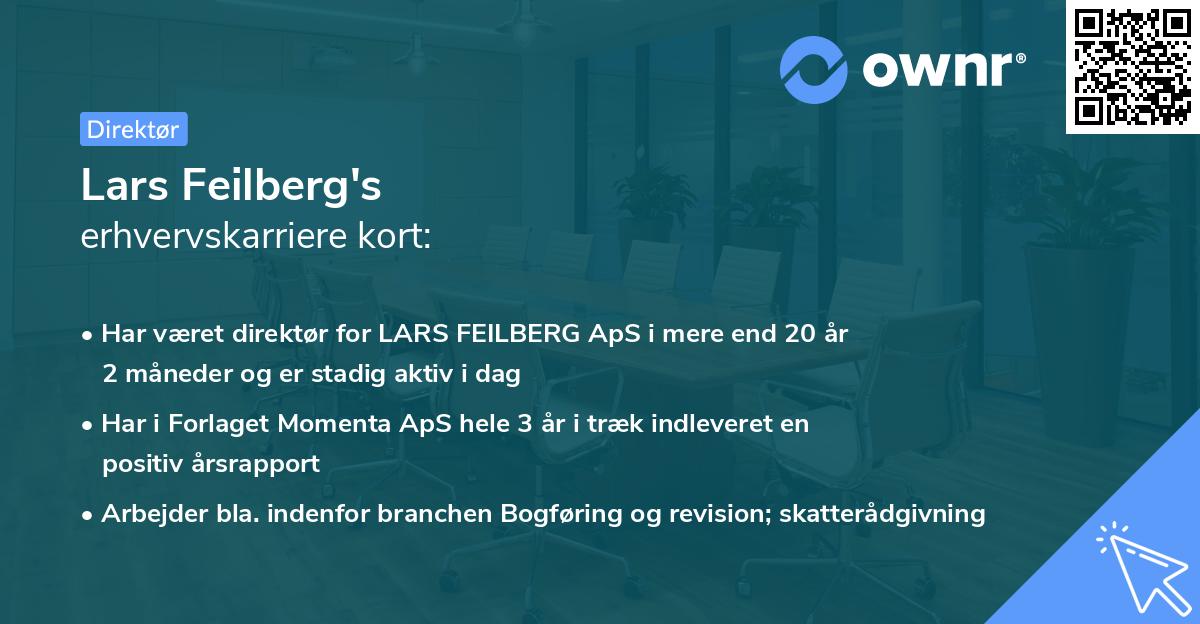Lars Feilberg's erhvervskarriere kort