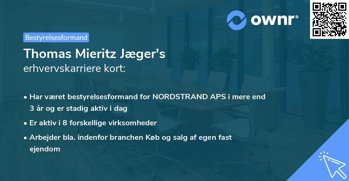 Thomas Mieritz Jæger's erhvervskarriere kort