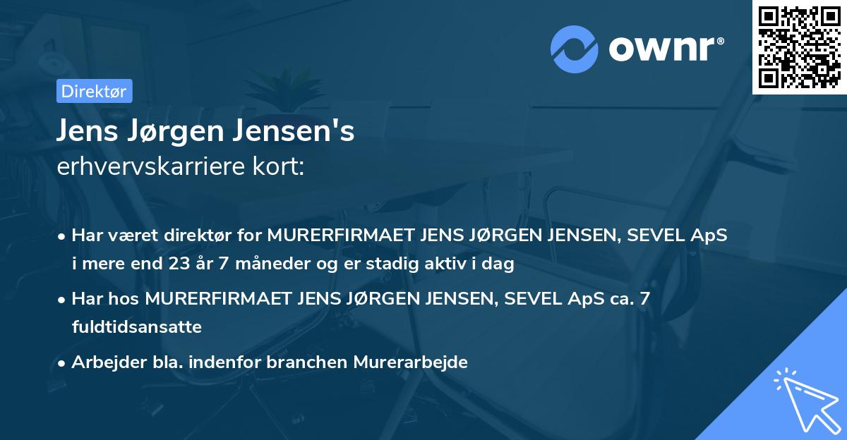 Jens Jørgen Jensen's erhvervskarriere kort