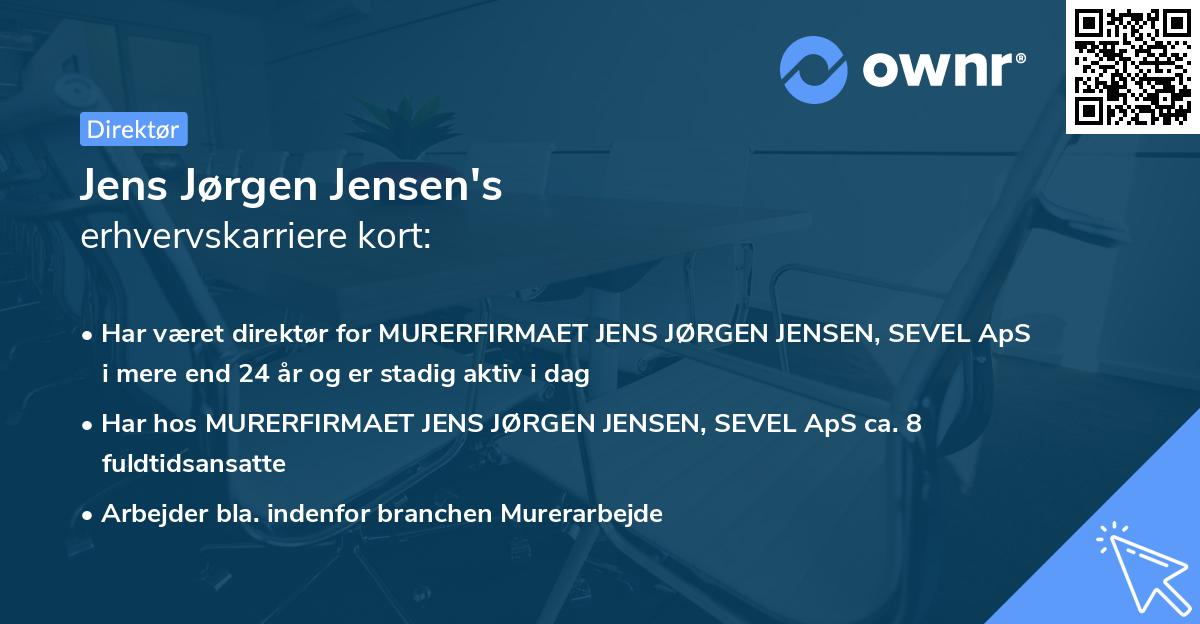 Jens Jørgen Jensen's erhvervskarriere kort