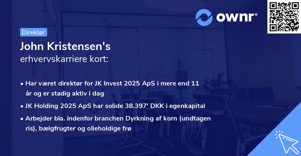John Kristensen's erhvervskarriere kort