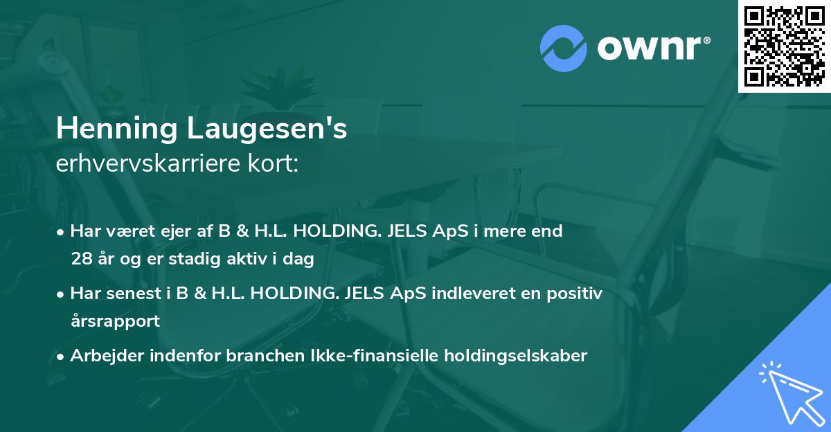 Henning Laugesen's erhvervskarriere kort