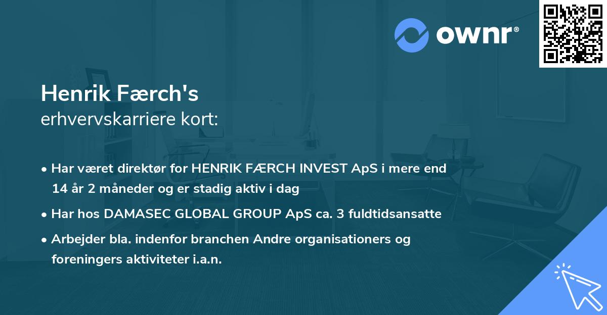 Henrik Færch's erhvervskarriere kort