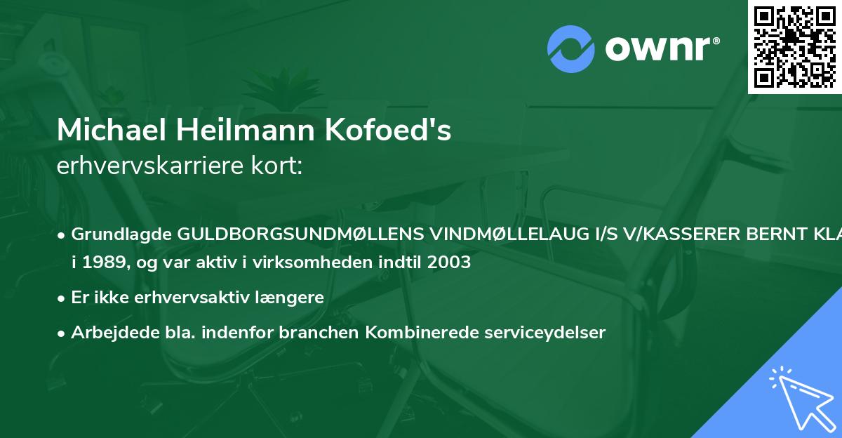 Michael Heilmann Kofoed's erhvervskarriere kort