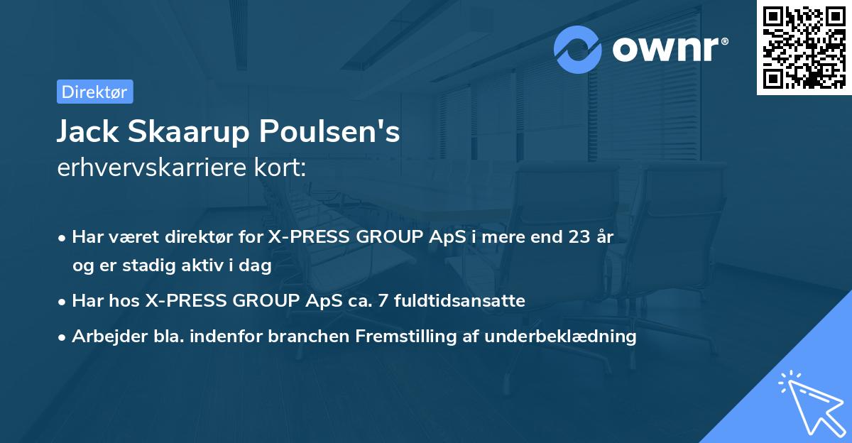Jack Skaarup Poulsen's erhvervskarriere kort