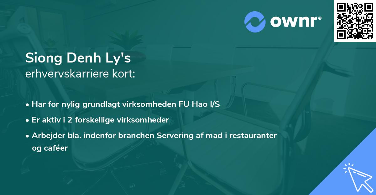 Siong Denh Ly's erhvervskarriere kort