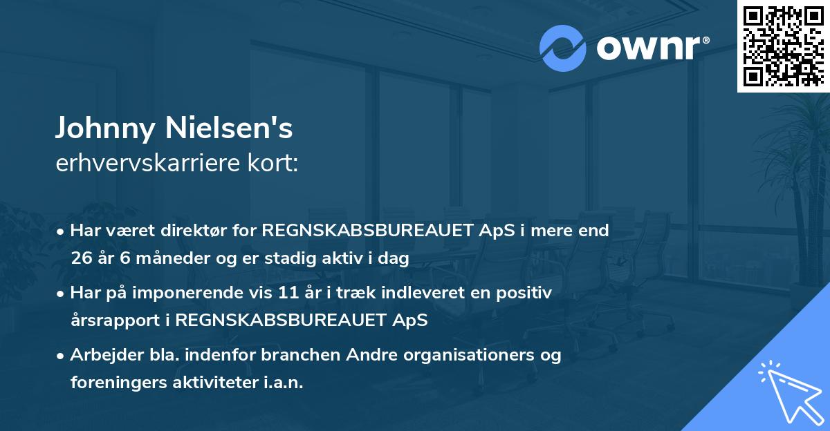 Johnny Nielsen's erhvervskarriere kort