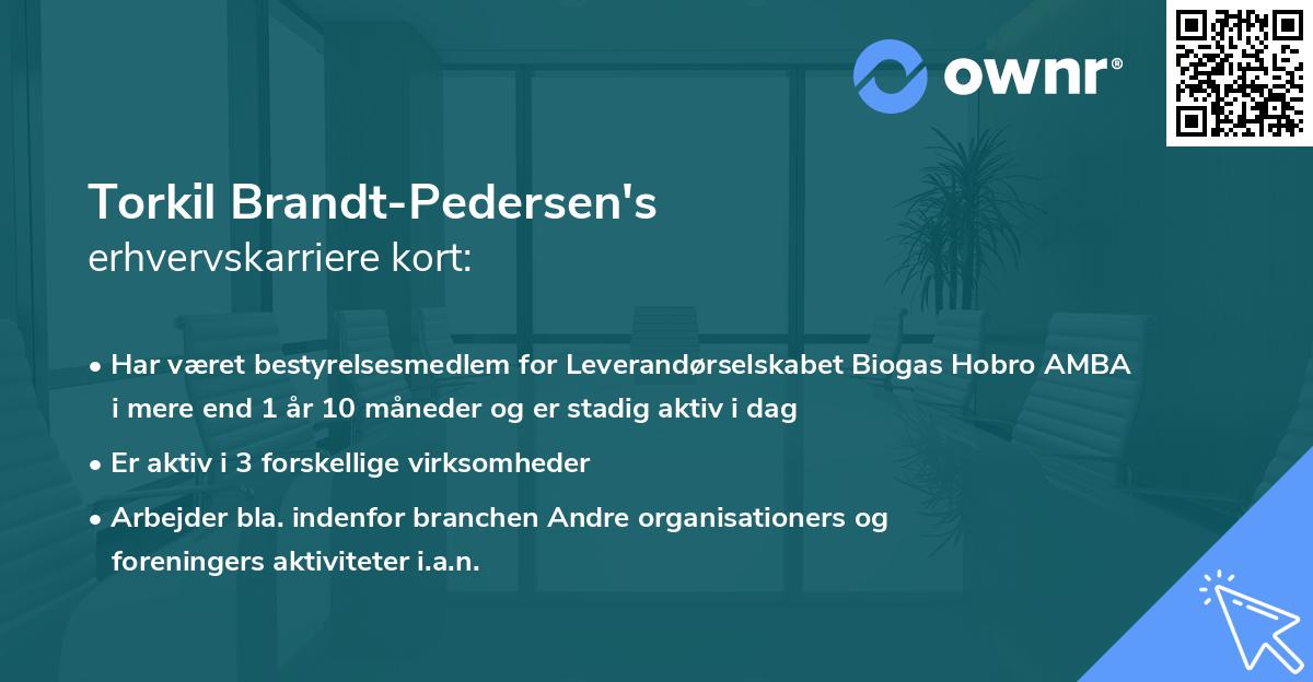 Torkil Brandt-Pedersen's erhvervskarriere kort
