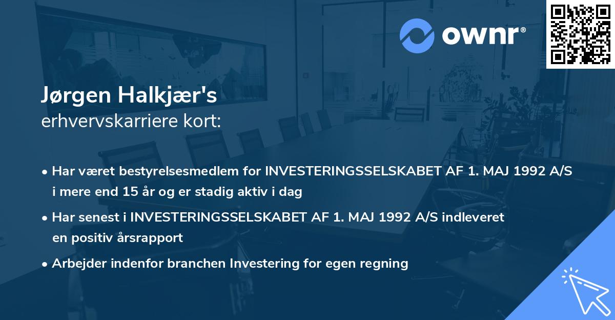 Jørgen Halkjær's erhvervskarriere kort