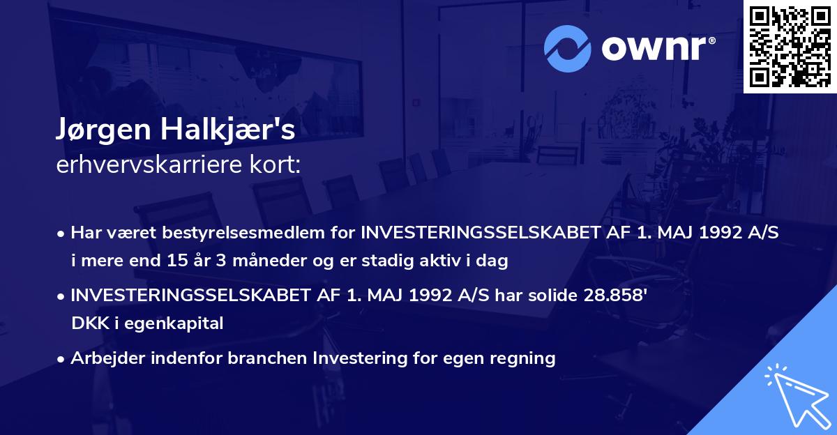 Jørgen Halkjær's erhvervskarriere kort
