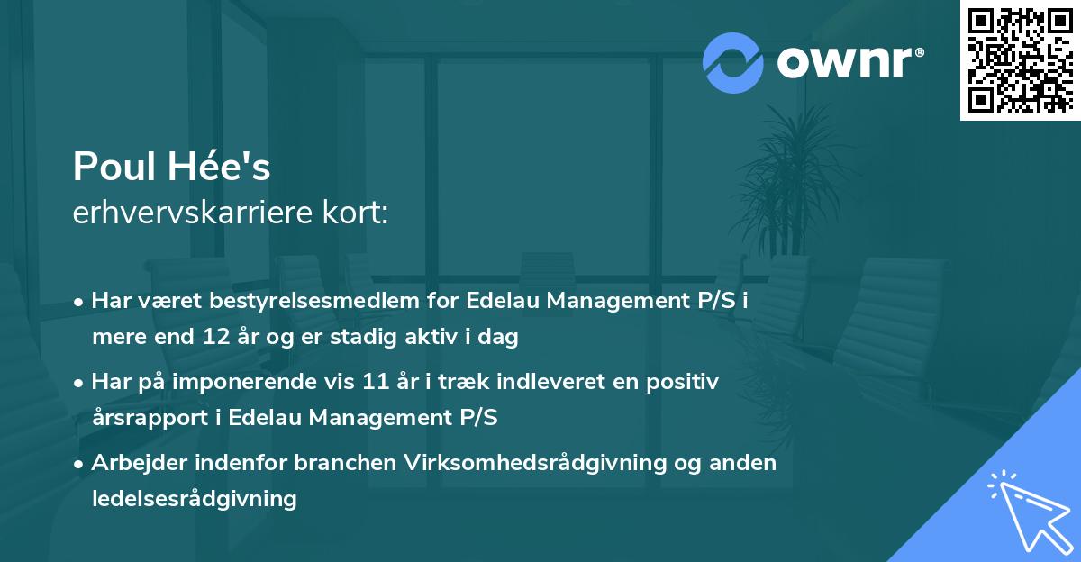 Poul Hée's erhvervskarriere kort