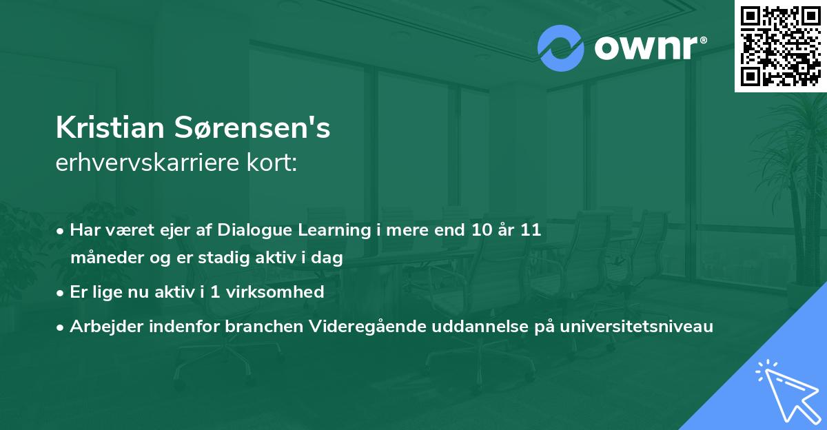 Kristian Sørensen's erhvervskarriere kort