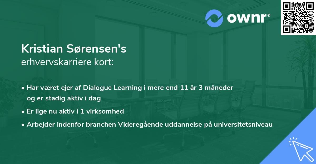 Kristian Sørensen's erhvervskarriere kort