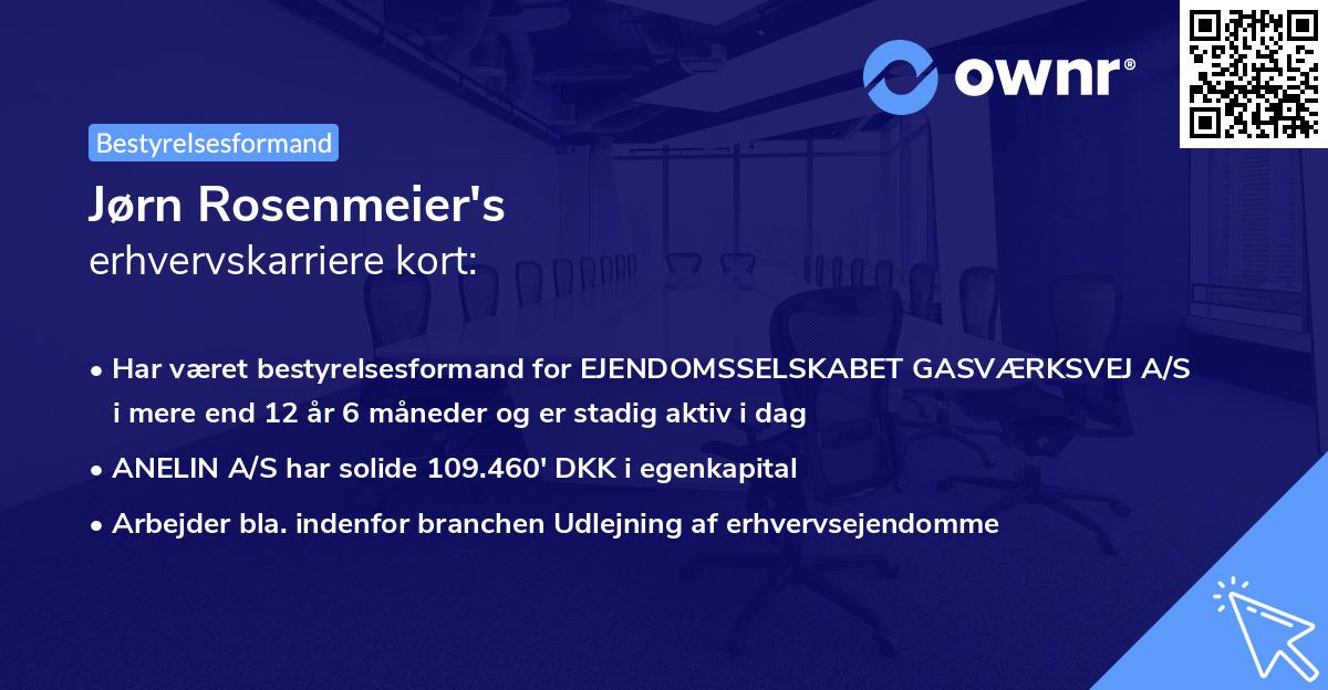 Jørn Rosenmeier's erhvervskarriere kort