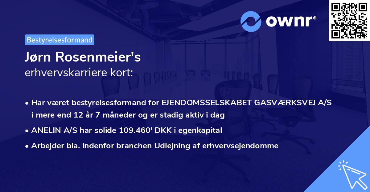 Jørn Rosenmeier's erhvervskarriere kort