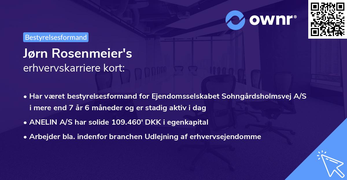 Jørn Rosenmeier's erhvervskarriere kort