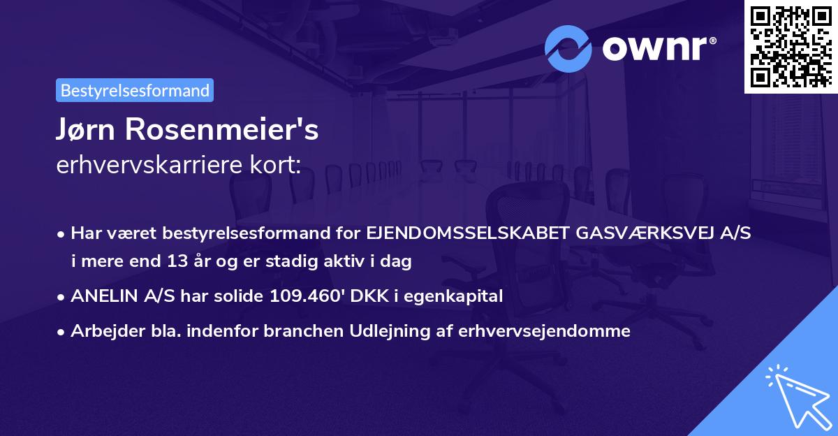 Jørn Rosenmeier's erhvervskarriere kort