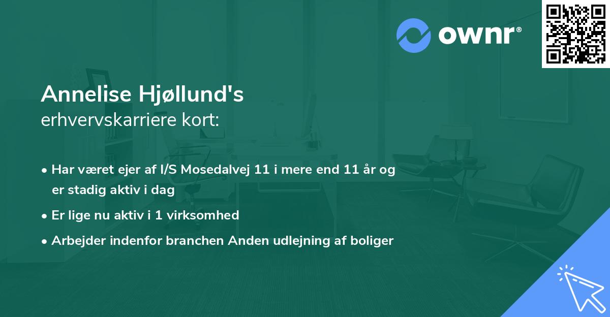 Annelise Hjøllund's erhvervskarriere kort