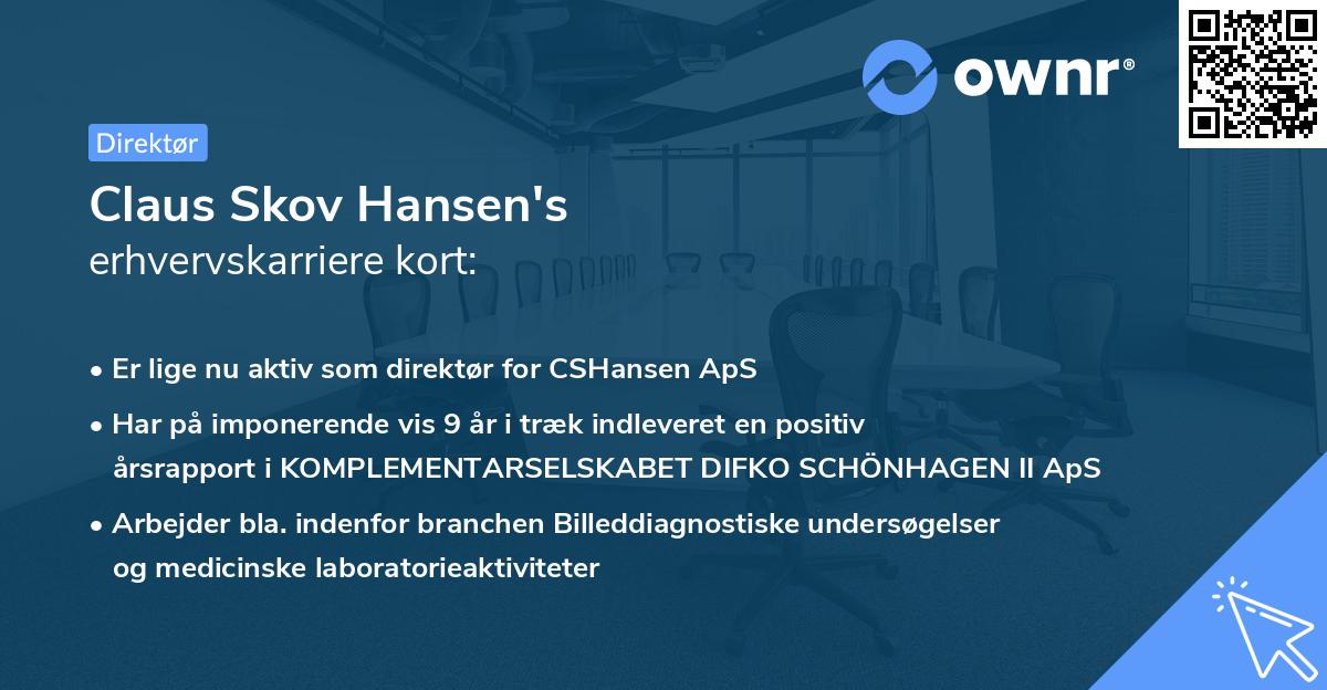 Claus Skov Hansen's erhvervskarriere kort
