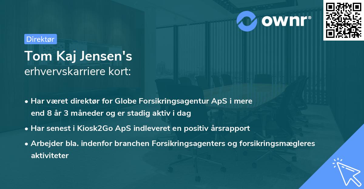 Tom Kaj Jensen's erhvervskarriere kort