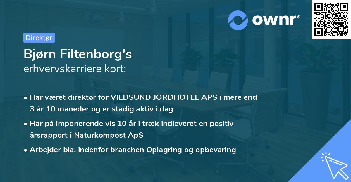Bjørn Filtenborg's erhvervskarriere kort
