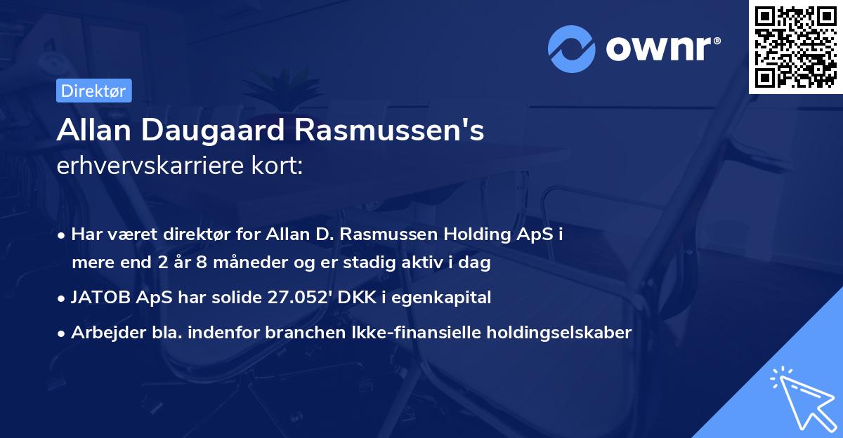 Allan Daugaard Rasmussen's erhvervskarriere kort