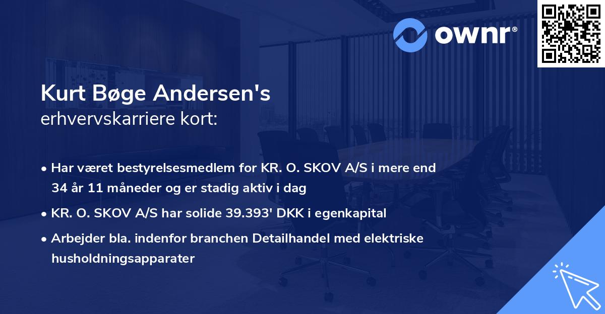Kurt Bøge Andersen's erhvervskarriere kort