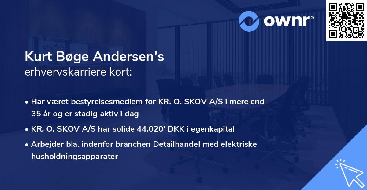 Kurt Bøge Andersen's erhvervskarriere kort