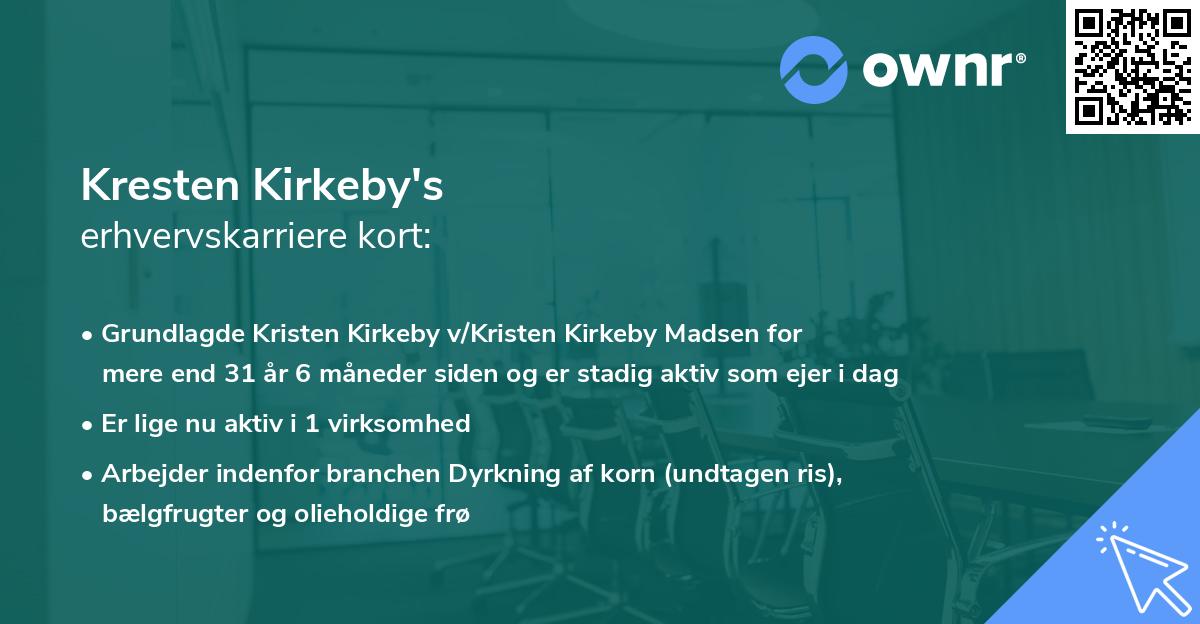 Kresten Kirkeby's erhvervskarriere kort