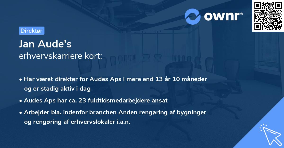 Jan Aude's erhvervskarriere kort