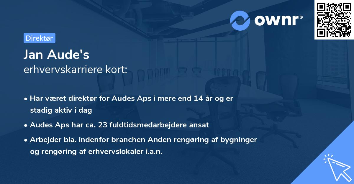 Jan Aude's erhvervskarriere kort