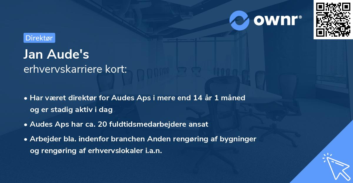 Jan Aude's erhvervskarriere kort