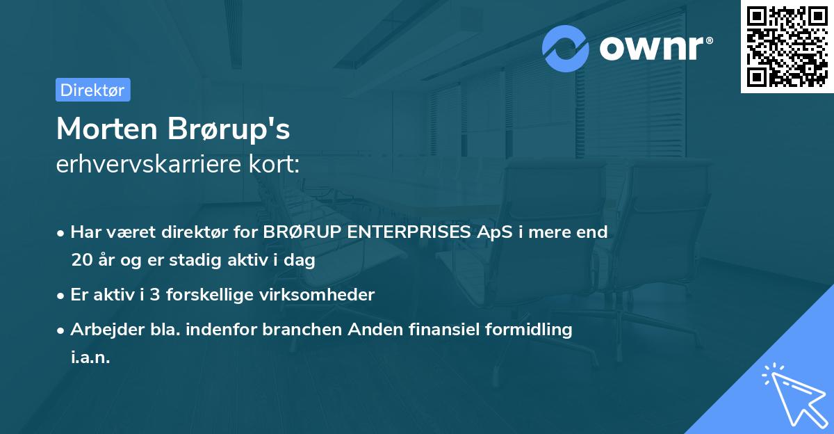 Morten Brørup's erhvervskarriere kort