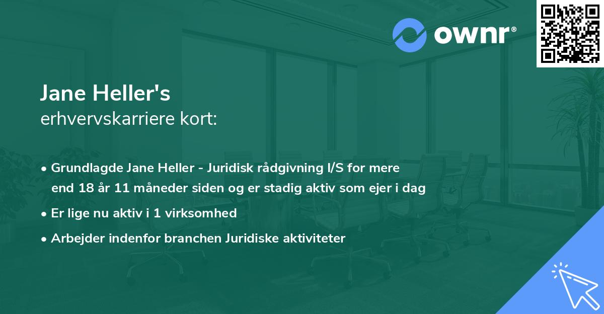 Jane Heller's erhvervskarriere kort