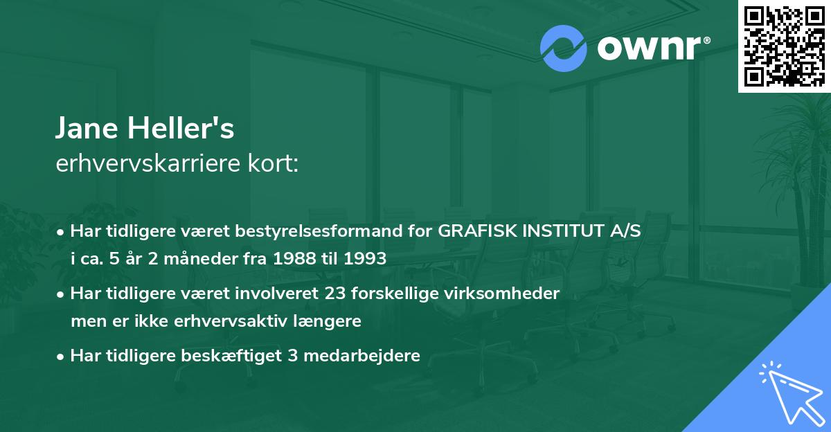 Jane Heller's erhvervskarriere kort