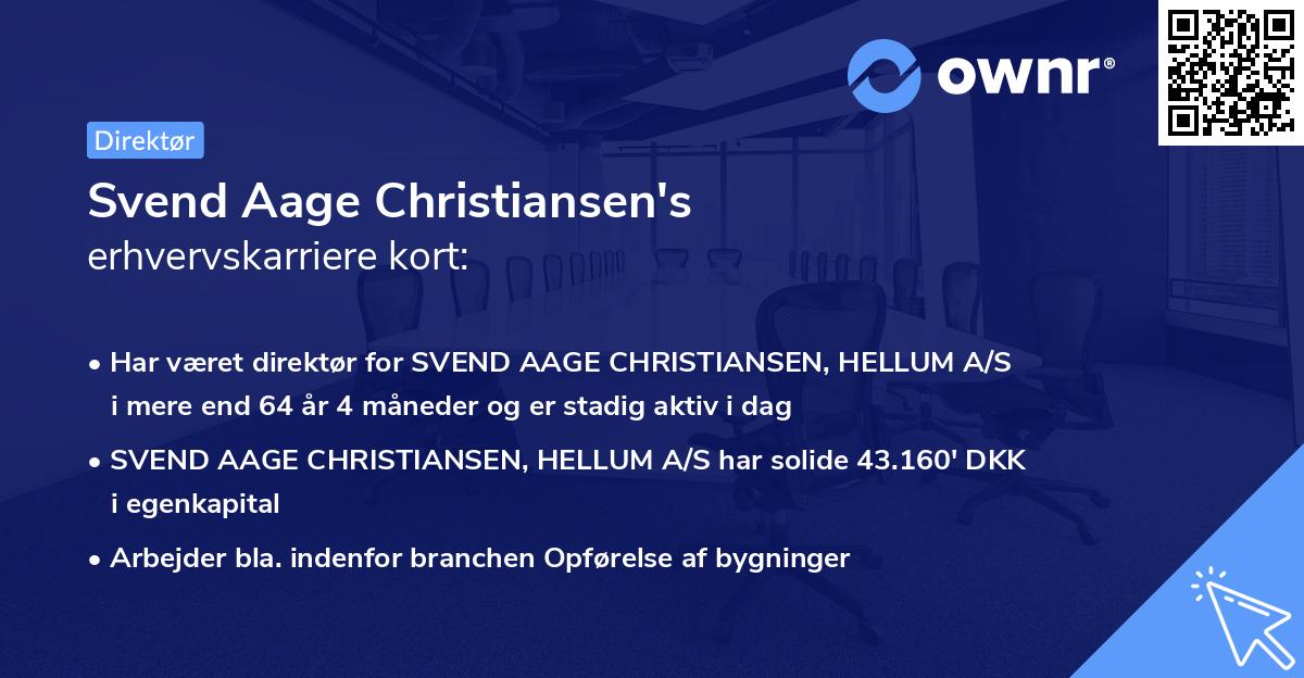 Svend Aage Christiansen's erhvervskarriere kort