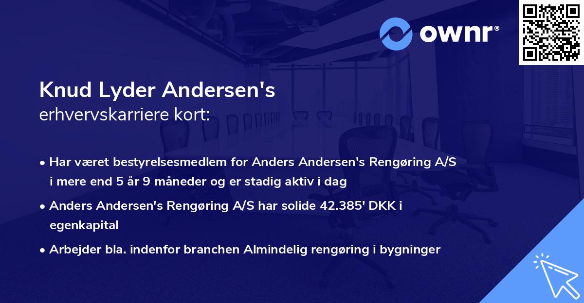 Knud Lyder Andersen's erhvervskarriere kort