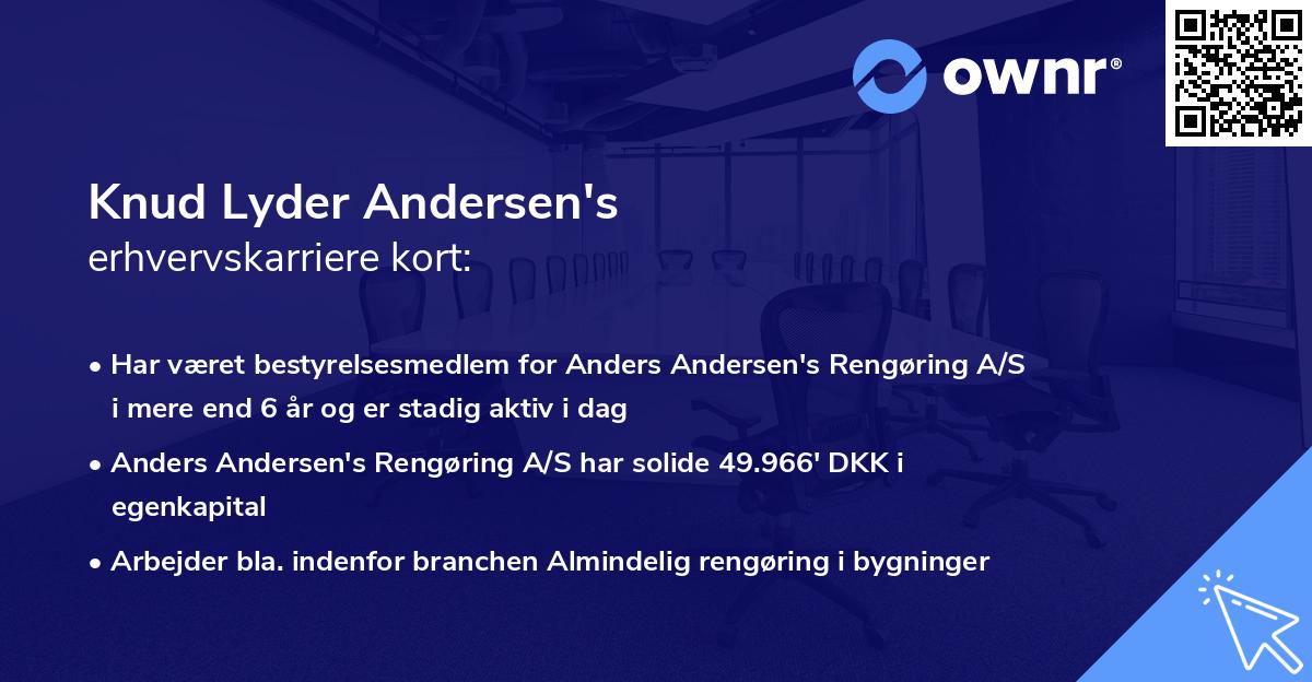 Knud Lyder Andersen's erhvervskarriere kort