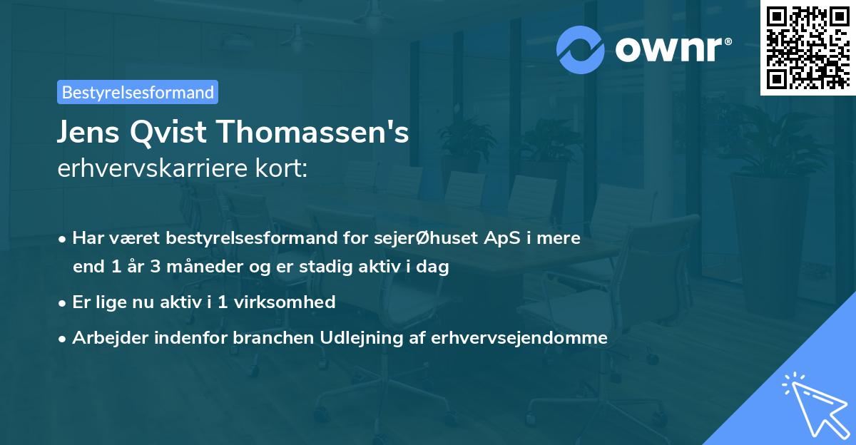 Jens Qvist Thomassen's erhvervskarriere kort