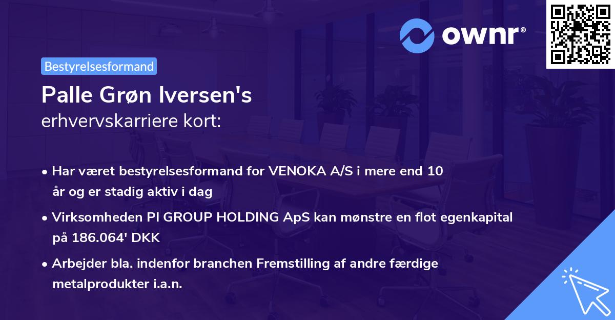 Palle Grøn Iversen's erhvervskarriere kort