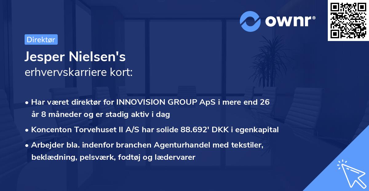 Jesper Nielsen's erhvervskarriere kort