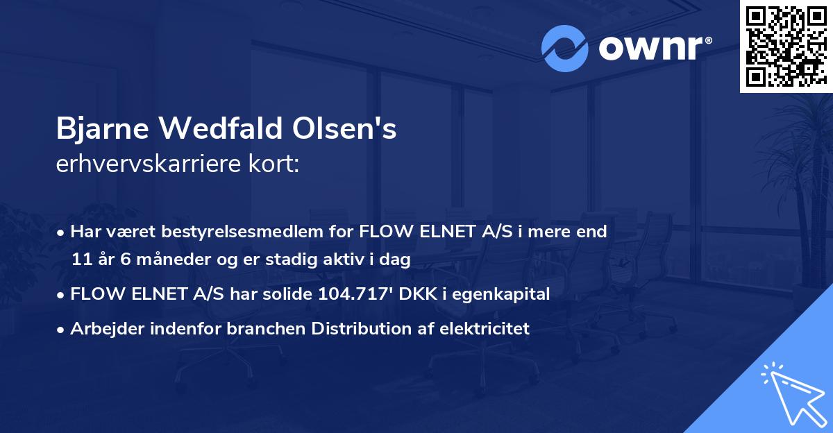Bjarne Wedfald Olsen's erhvervskarriere kort