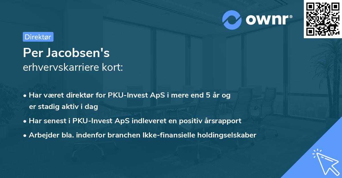 Per Jacobsen's erhvervskarriere kort