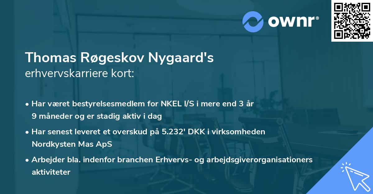 Thomas Røgeskov Nygaard's erhvervskarriere kort